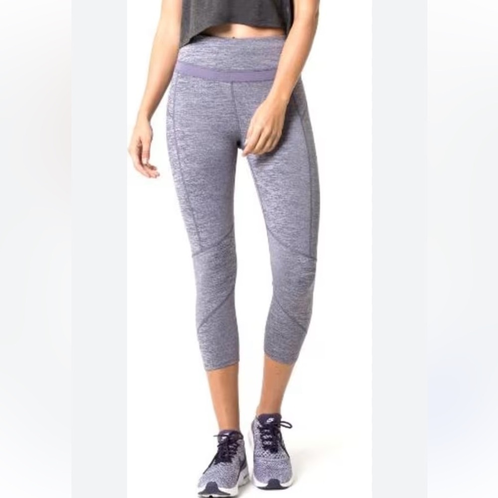 MPG Prelude High-Waisted Print Leggings Size S In Micro Mauve